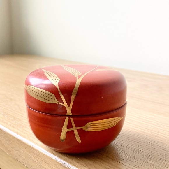 ff japan Other - japanese ceramic terracotta red jewelry gift box trinket holder vintage pottery